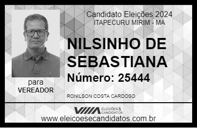 Candidato NILSINHO DE SEBASTIANA 2024 - ITAPECURU MIRIM - Eleições