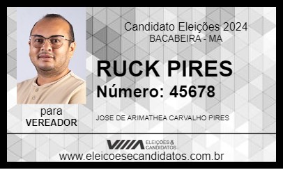 Candidato RUCK PIRES 2024 - BACABEIRA - Eleições