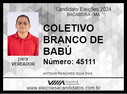 Candidato COLETIVO BRANCO DE BABÚ 2024 - BACABEIRA - Eleições