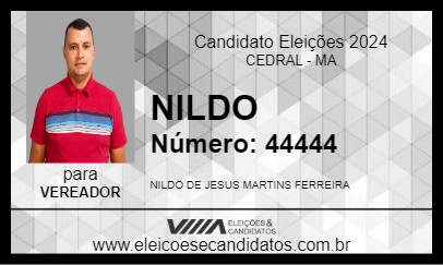 Candidato NILDO 2024 - CEDRAL - Eleições