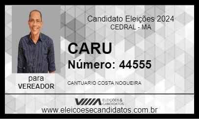 Candidato CARU 2024 - CEDRAL - Eleições