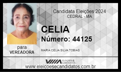 Candidato CELIA 2024 - CEDRAL - Eleições