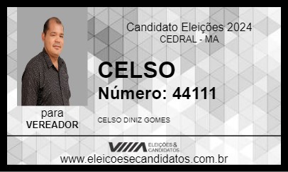 Candidato CELSO 2024 - CEDRAL - Eleições