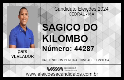 Candidato SAGICO DO QUILOMBO 2024 - CEDRAL - Eleições