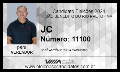 Candidato JC 2024 - SÃO BENEDITO DO RIO PRETO - Eleições