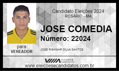 Candidato JOSE COMEDIA 2024 - ROSÁRIO - Eleições