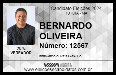 Candidato BERNARDO OLIVEIRA 2024 - TUTÓIA - Eleições