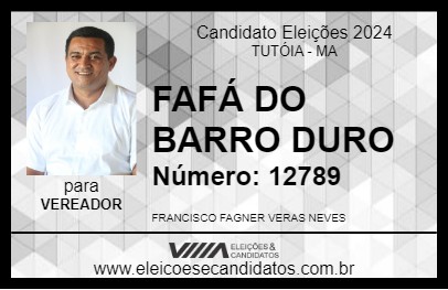 Candidato FAFÁ DO BARRO DURO 2024 - TUTÓIA - Eleições