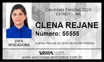 Candidato CLENNA REJANE 2024 - ESTREITO - Eleições