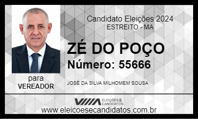 Candidato ZÉ DO POÇO 2024 - ESTREITO - Eleições