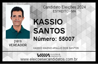 Candidato KASSIO SANTOS 2024 - ESTREITO - Eleições