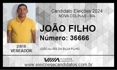 Candidato JOÃO FILHO 2024 - NOVA COLINAS - Eleições