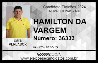 Candidato HAMILTON DA VARGEM 2024 - NOVA COLINAS - Eleições