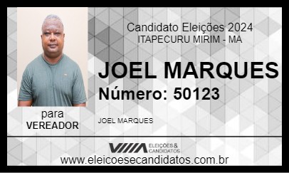 Candidato JOEL MARQUES 2024 - ITAPECURU MIRIM - Eleições