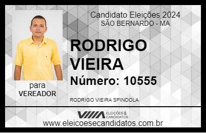 Candidato RODRIGO VIEIRA 2024 - SÃO BERNARDO - Eleições