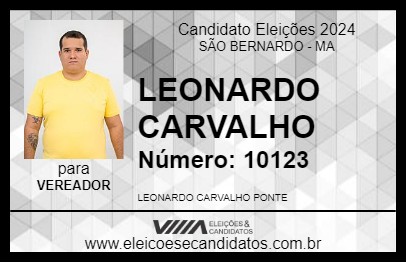 Candidato LEONARDO CARVALHO 2024 - SÃO BERNARDO - Eleições