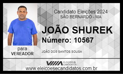 Candidato JOÃO SHUREK 2024 - SÃO BERNARDO - Eleições