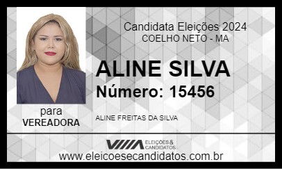 Candidato ALINE SILVA 2024 - COELHO NETO - Eleições