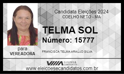 Candidato TELMA SOL 2024 - COELHO NETO - Eleições