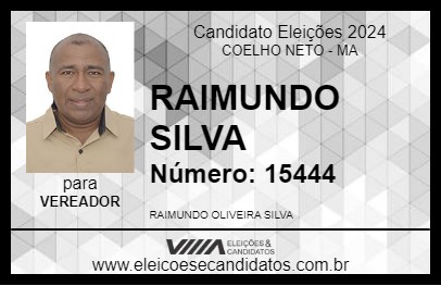 Candidato RAIMUNDO SILVA 2024 - COELHO NETO - Eleições