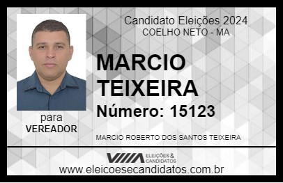 Candidato MARCIO TEIXEIRA 2024 - COELHO NETO - Eleições