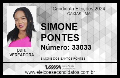 Candidato SIMONE PONTES 2024 - CAXIAS - Eleições