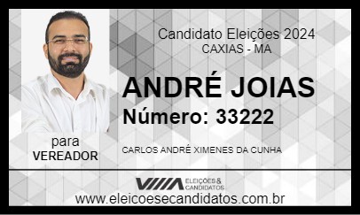 Candidato ANDRÉ JOIAS 2024 - CAXIAS - Eleições