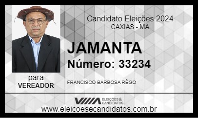 Candidato JAMANTA 2024 - CAXIAS - Eleições