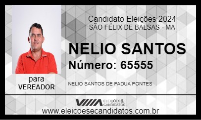 Candidato NELIO SANTOS 2024 - SÃO FÉLIX DE BALSAS - Eleições