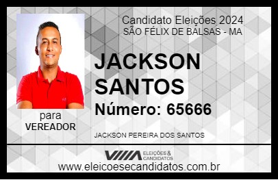 Candidato JACKSON SANTOS 2024 - SÃO FÉLIX DE BALSAS - Eleições