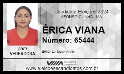 Candidato ÉRICA VIANA 2024 - AFONSO CUNHA - Eleições