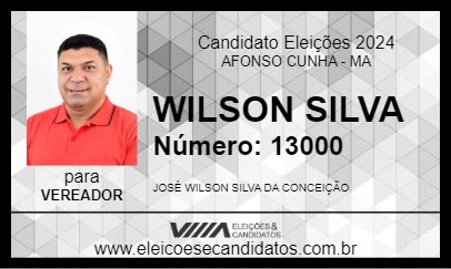 Candidato WILSON SILVA 2024 - AFONSO CUNHA - Eleições