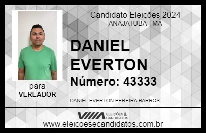 Candidato DANIEL EVERTON 2024 - ANAJATUBA - Eleições