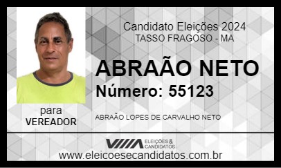 Candidato ABRAÃO NETO 2024 - TASSO FRAGOSO - Eleições