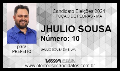 Candidato JHULIO SOUSA 2024 - POÇÃO DE PEDRAS - Eleições