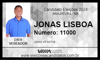 Candidato JONAS LISBOA 2024 - ANAJATUBA - Eleições