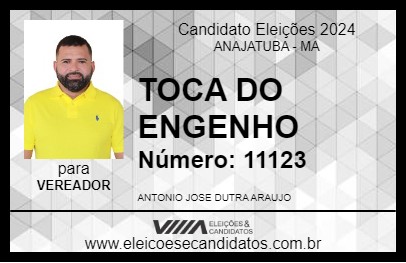 Candidato TOCA DO ENGENHO 2024 - ANAJATUBA - Eleições