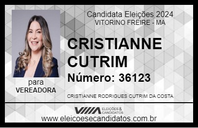 Candidato CRISTIANNE CUTRIM 2024 - VITORINO FREIRE - Eleições