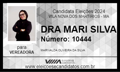 Candidato DRA MARI SILVA 2024 - VILA NOVA DOS MARTÍRIOS - Eleições