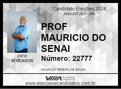 Candidato PROFESSOR MAURICIO 2024 - ANAJATUBA - Eleições