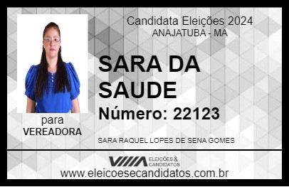 Candidato SARA GOMES 2024 - ANAJATUBA - Eleições