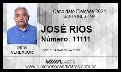 Candidato JOSÉ RIOS 2024 - SANTA INÊS - Eleições