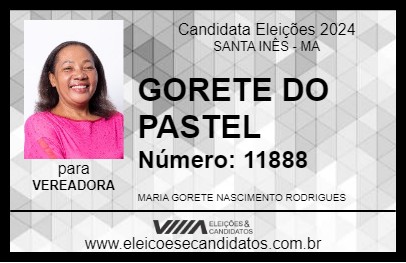 Candidato GORETE DO PASTEL 2024 - SANTA INÊS - Eleições