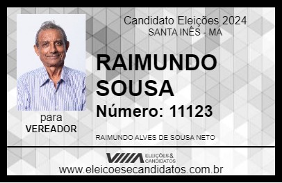 Candidato RAIMUNDO SOUSA 2024 - SANTA INÊS - Eleições