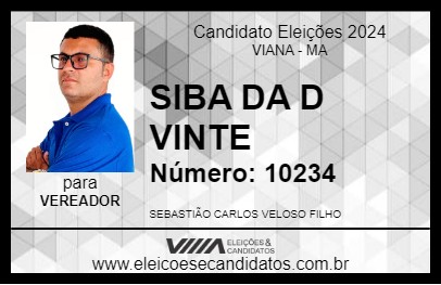 Candidato SIBA DA D VINTE 2024 - VIANA - Eleições