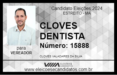 Candidato CLOVES DENTISTA 2024 - ESTREITO - Eleições