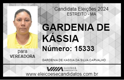 Candidato GARDENIA DE KÁSSIA 2024 - ESTREITO - Eleições