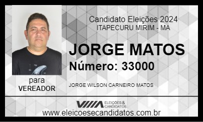 Candidato JORGE MATOS 2024 - ITAPECURU MIRIM - Eleições