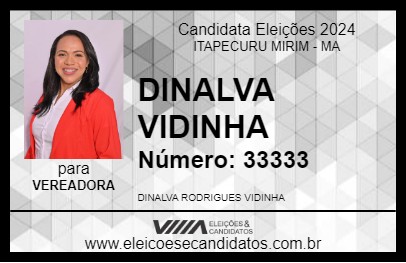 Candidato DINALVA VIDINHA 2024 - ITAPECURU MIRIM - Eleições