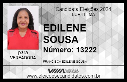 Candidato EDILENE SOUSA 2024 - BURITI - Eleições